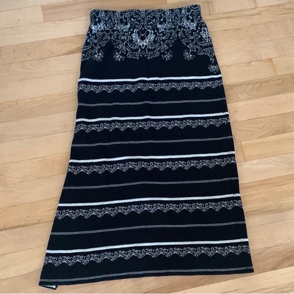 Free People Irreplaceable Black & White Sweater Pencil Skirt - Picture 3 of 6